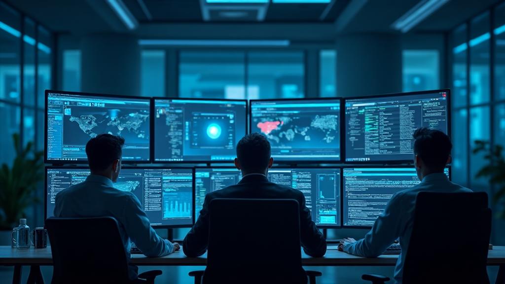 Stratus Security operations center with senior consultants monitoring secure infrastructure